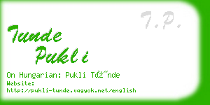 tunde pukli business card